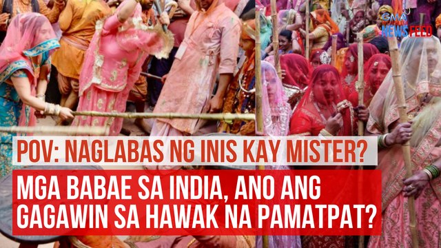 Mga babae sa India, ano ang gagawin sa hawak na pamatpat? | GMA Integrated Newsfeed