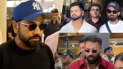 Champions Trophy जीतने के बाद Rohit Sharma के साथ ही Hardik Pandya, Shreyas और KL Rahul एअरपोर्ट पर नजर आए