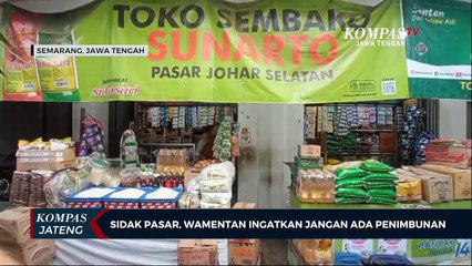 Sidak Pasar, Wamentan Ingatkan Jangan Ada Penimbunan