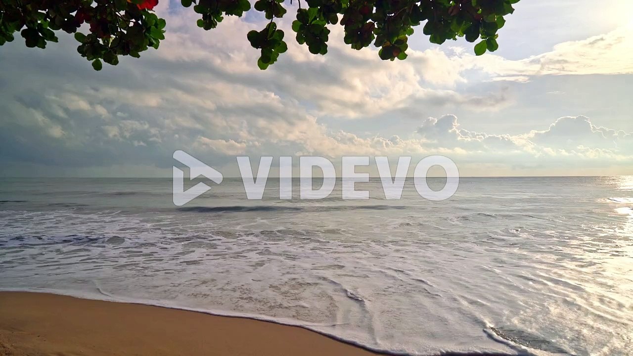 beautiful and empty beach sea at sunrise or sunset time
