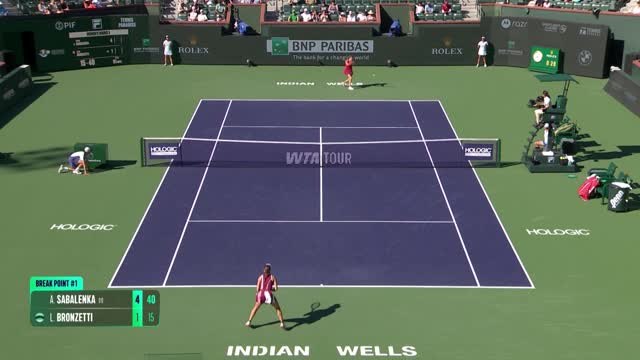 Indian Wells - Sabalenka intraitable face à Bronzetti