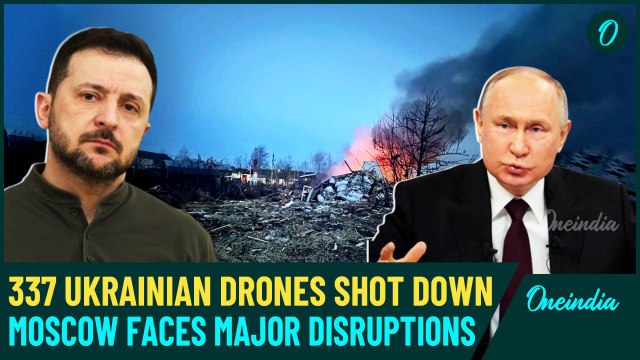 Watch VIDEO : Russia Downs 337 Ukrainian Drones In Largest Attack Yet, Moscow In Panic