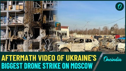 Morning Footage of Ukraine's Overnight Drone Assault on Moscow: Explosions, Fires, Destruction