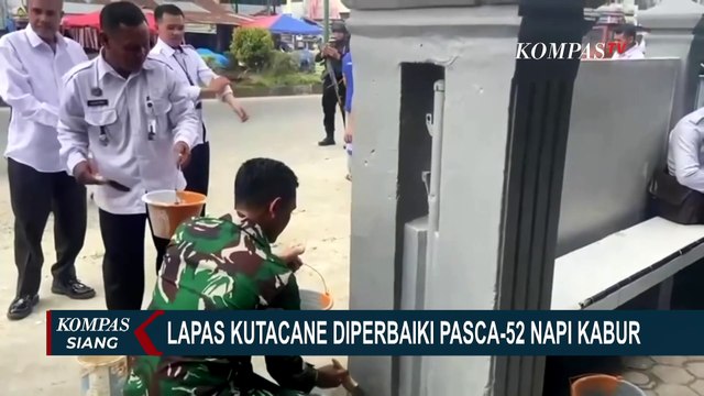 TNI-Polri Perbaiki Fasilitas Lapas Kutacane Pasca Kaburnya 52 Napi