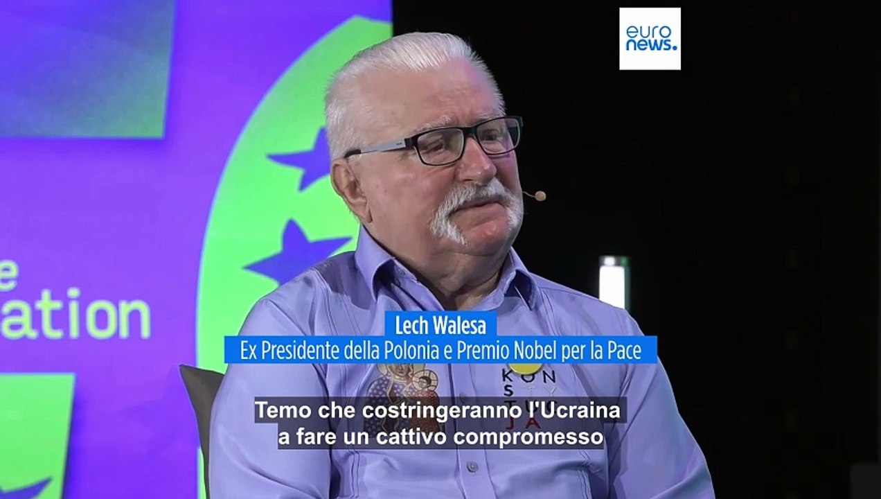 Walesa a Euronews: "Temo che l'accordo per la pace sarà a sfavore dell'Ucraina"