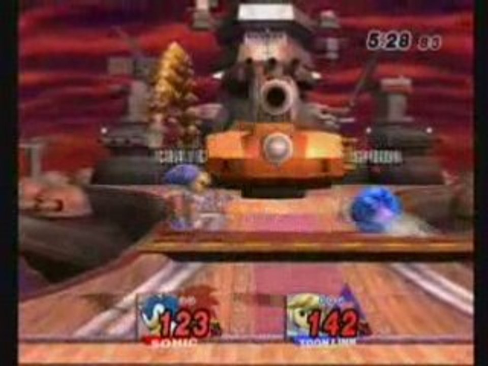 SSBB: Craig (Toon Link) vs Spoon (Sonic) (4)