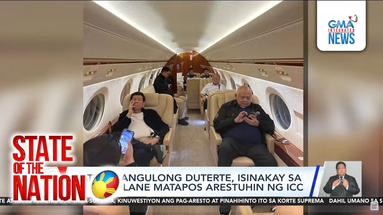 Dating Pangulong Duterte, isinakay sa private plane matapos arestuhin ng ICC | SONA