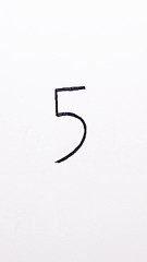 How to draw number 5 from bird