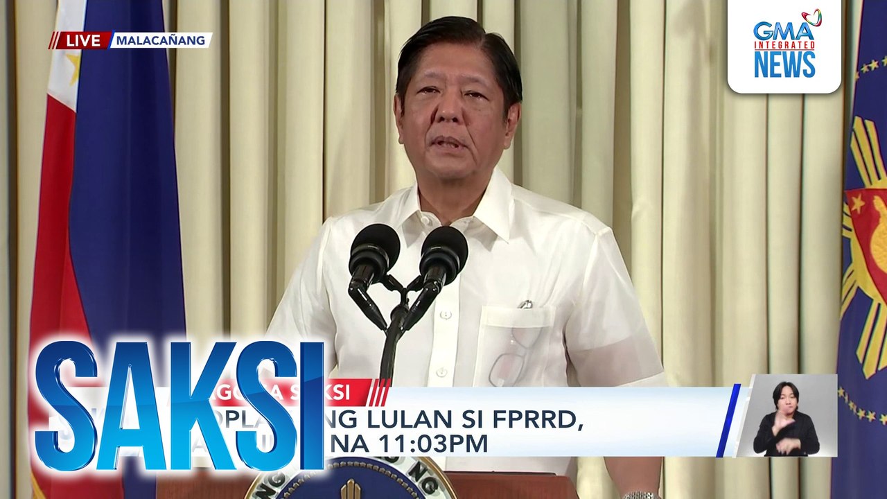 PBBM - Mr. Duterte was arrested in compliance with our commitments to Interpol; Interpol asked for help and we obliged | Saksi