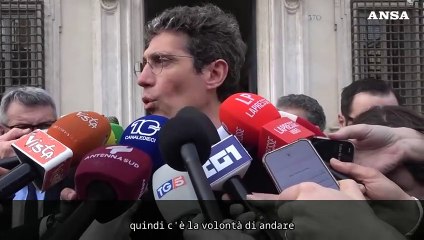 Referendum, Landini e Magi a Palazzo Chigi con una matita gigante