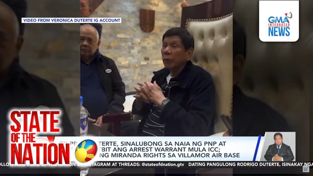 Ex-Pres. Duterte, sinalubong sa NAIA ng PNP at Interpol bitbit ang arrest warrant mula ICC; binasahan ng Miranda Rights sa Villamor Air base | SONA