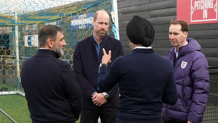 Prince William shows off refereeing skills on FA visit