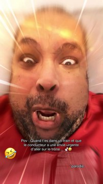 Pov : Quand t’es dans un train et que le conducteur a une envie urgente d’aller sur le trône… 🚽🤣 #parodie #humour #drole #comedie