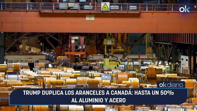 Trump duplica los aranceles a Canadá hasta un 50% al aluminio y acero