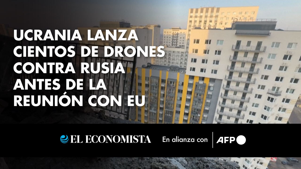 Ucrania lanza cientos de drones contra Rusia antes de la reunión con EU