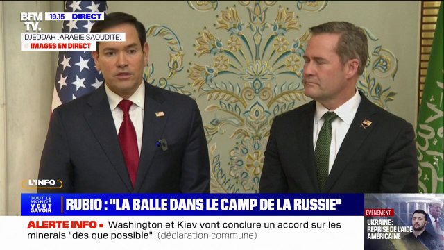 Marco Rubio, secrétaire d'État des États-Unis, au sujet de la Russie: Avant de négocier, il faut arrêter de se tirer dessus