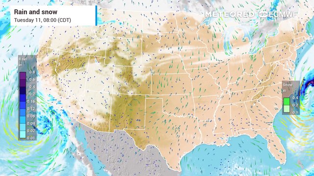 Severe thunderstorms expected to strike the South Wednesday as heavy rain and snow falls in the West.