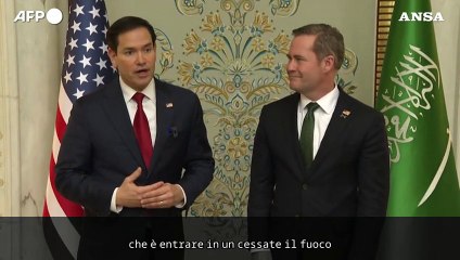 Rubio: "Ucraina accetta 30 gironi di tregua con la Russia"