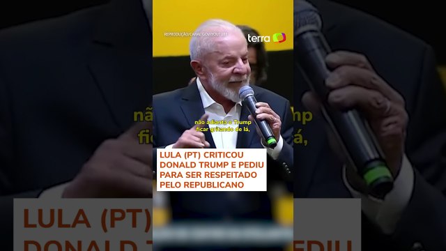 'Não adianta Trump ficar gritando, porque aprendi a não ter medo de cara feia', diz Lula #shorts