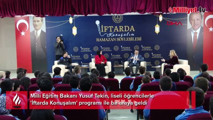 Bakan Tekin iftarda öğrencilerle buluştu