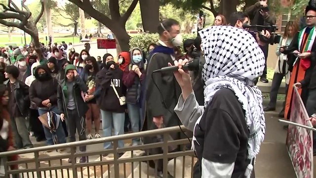 UCLA students protest in solidarity with Palestinian activist Mahmoud Khalil