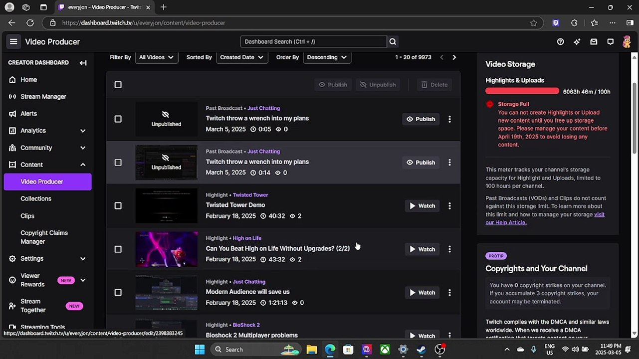 Twitch throw a wrench into my plans