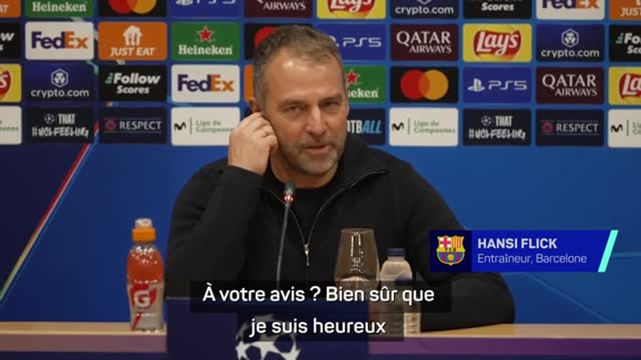 Barcelone - Flick : "Heureux d'être en quarts de finale"