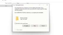 Solved - An unexpected error that is keeping you from copying  - deleting - moving the file / folder