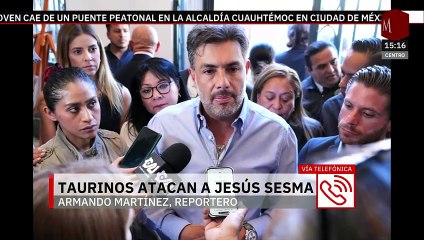 Agreden al diputado Jesús Sesma durante protesta del gremio taurino y gallero en Congreso de CdMx