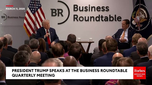 Trump Speaks To CEOs At Business Roundtable Amidst Stock Market Volatility