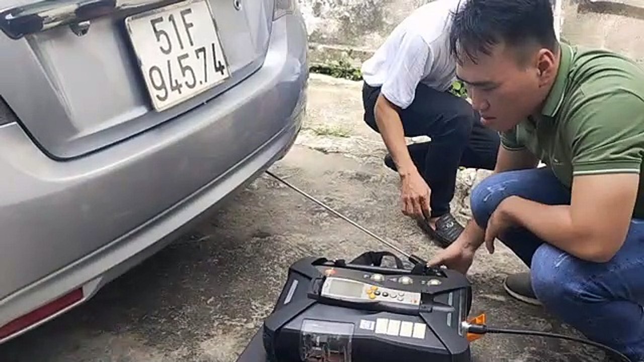 Test khí thải trước khi lắp đặt FECO X3, loại bỏ khí thải lên đến 99%