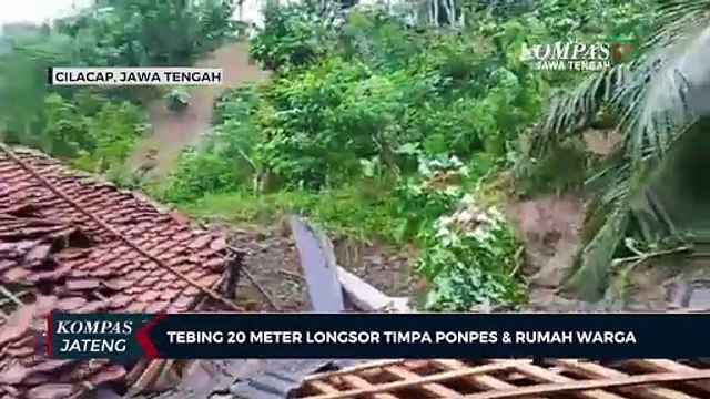 Tebing Setinggi 20 Meter di Cilacap Longsor Timpa Pondok Pesantren dan Rumah Warga