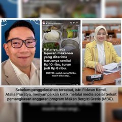 Sebelum KPK Geledah Rumah Ridwan Kamil, Sang Istri Atalia Praratya Sindir Anggaran MBG