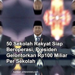 50 Sekolah Rakyat Siap Beroperasi, Presiden Gelontorkan Rp100 Miliar Per Sekolah