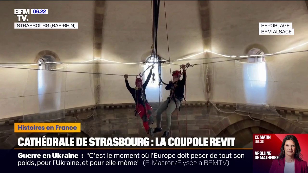 Strasbourg: au cœur du chantier de la coupole de la cathédrale avec les ouvriers alpinistes