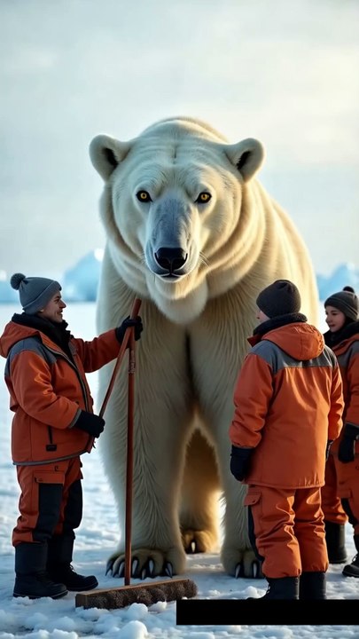 🐻‍❄️✨ Rescuing a Giant Polar Bear! Cleaning Off Barnacles with a Brush! 🌊🧼