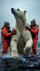 🐻‍❄️🚿 Incredible Rescue! Team Cleans Giant Polar Bear Covered in Barnacles! 😱🧼
