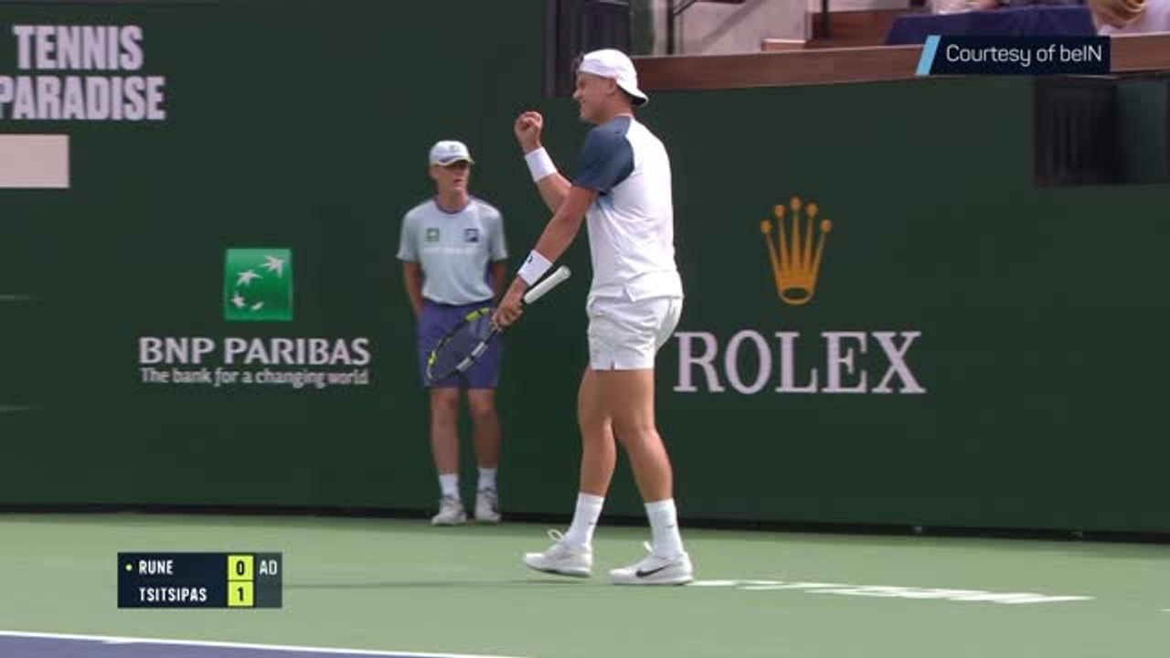 Rune turns on the style to end Tsitsipas revival at Indian Wells