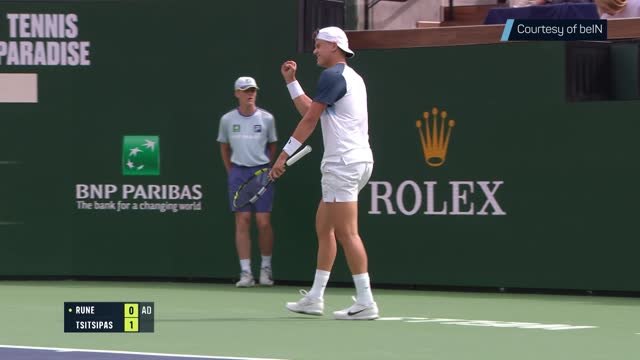 Rune turns on the style to end Tsitsipas revival at Indian Wells