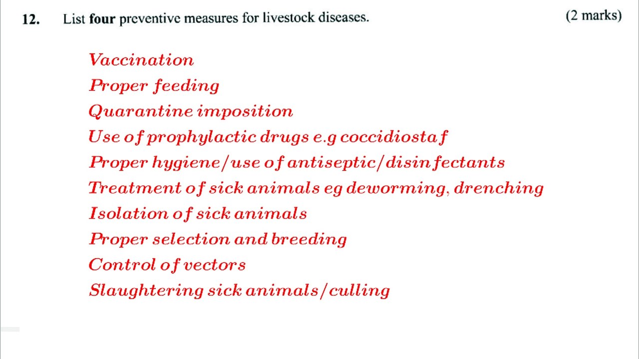 KCSE 2016 paper 2 #Agriculture questiona and answers #revision #highschool #examanswers