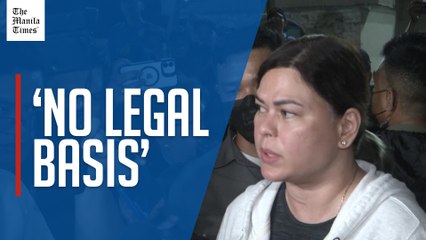 VP Sara says ex-President Duterte’s arrest has no legal basis