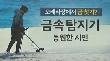 모래사장에서 금 찾기? 금속탐지기 동원한 시민 [앵커리포트] / YTN