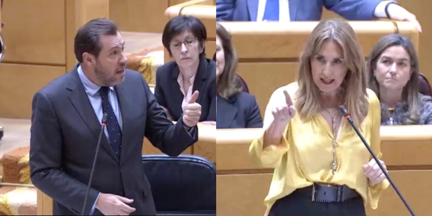 Óscar Puente pierde los nervios cuando una senadora del PP pregunta por las "señoritas de compañía" de Ábalos