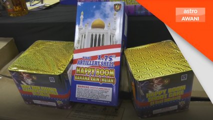 Kastam rampas mercun dan bunga api stok musim perayaan