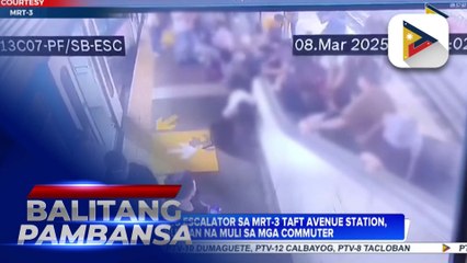 Nagkaaberyang escalator sa MRT-3 Taft Avenue Station, pinagamit na muli sa mga commuter;