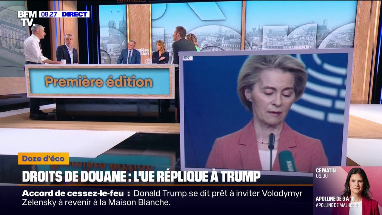 Droits de douane: l'Union européenne réplique à Donald Trump en taxant une série de produits américains