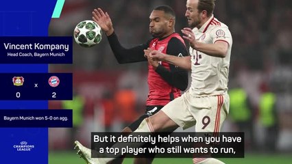 Kompany praises Kane after history-making performance