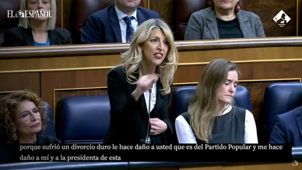 Duro enfrentamiento entre el Gobierno y el PP durante la intervención de la Vicepresidenta segunda del Gobierno y ministra de Trabajo y Economía Social, Yolanda Díaz.