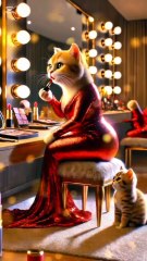 Cat getting ready...
