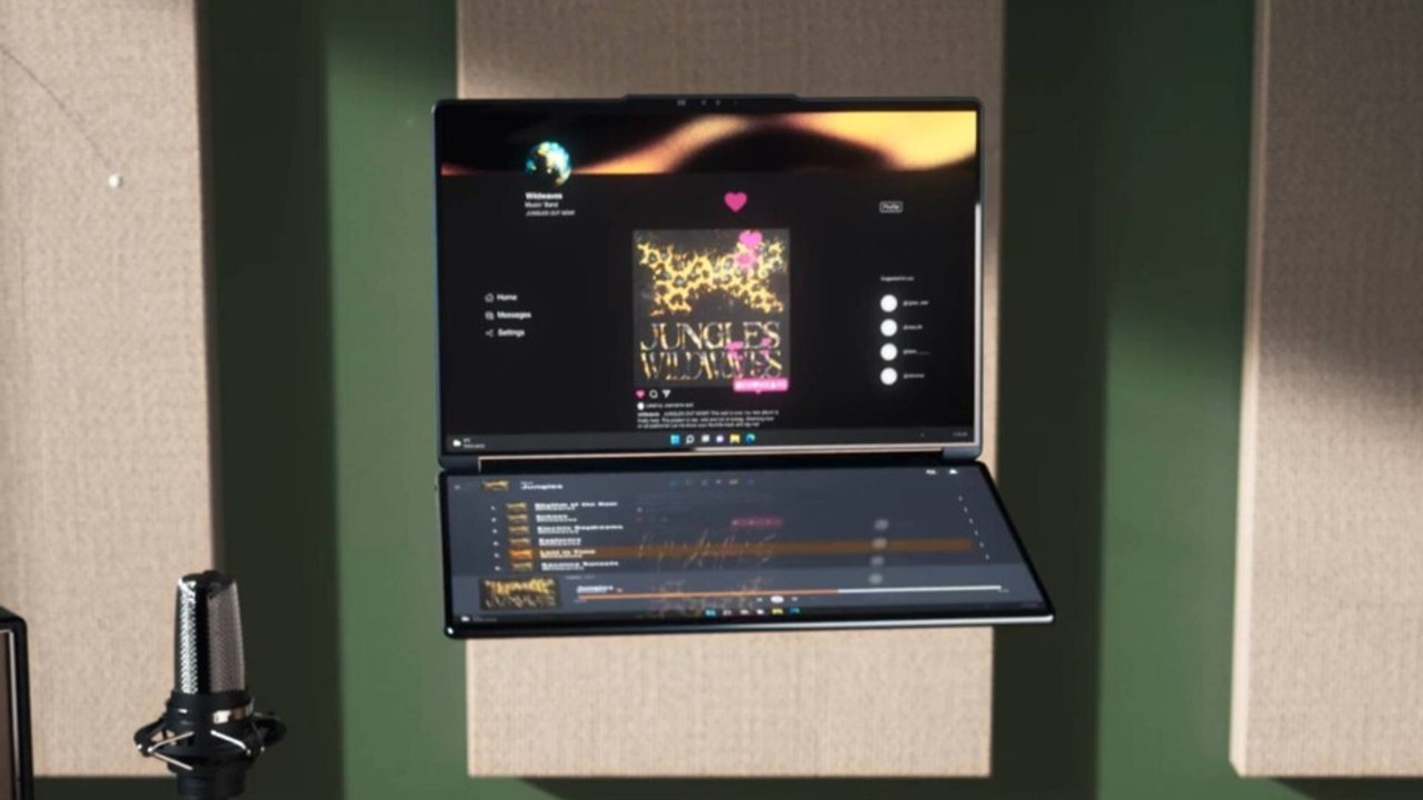 Kein laptop wie jeder andere: notebook mit zwei bildschirmen wird dank upgrade spürbar verbessert